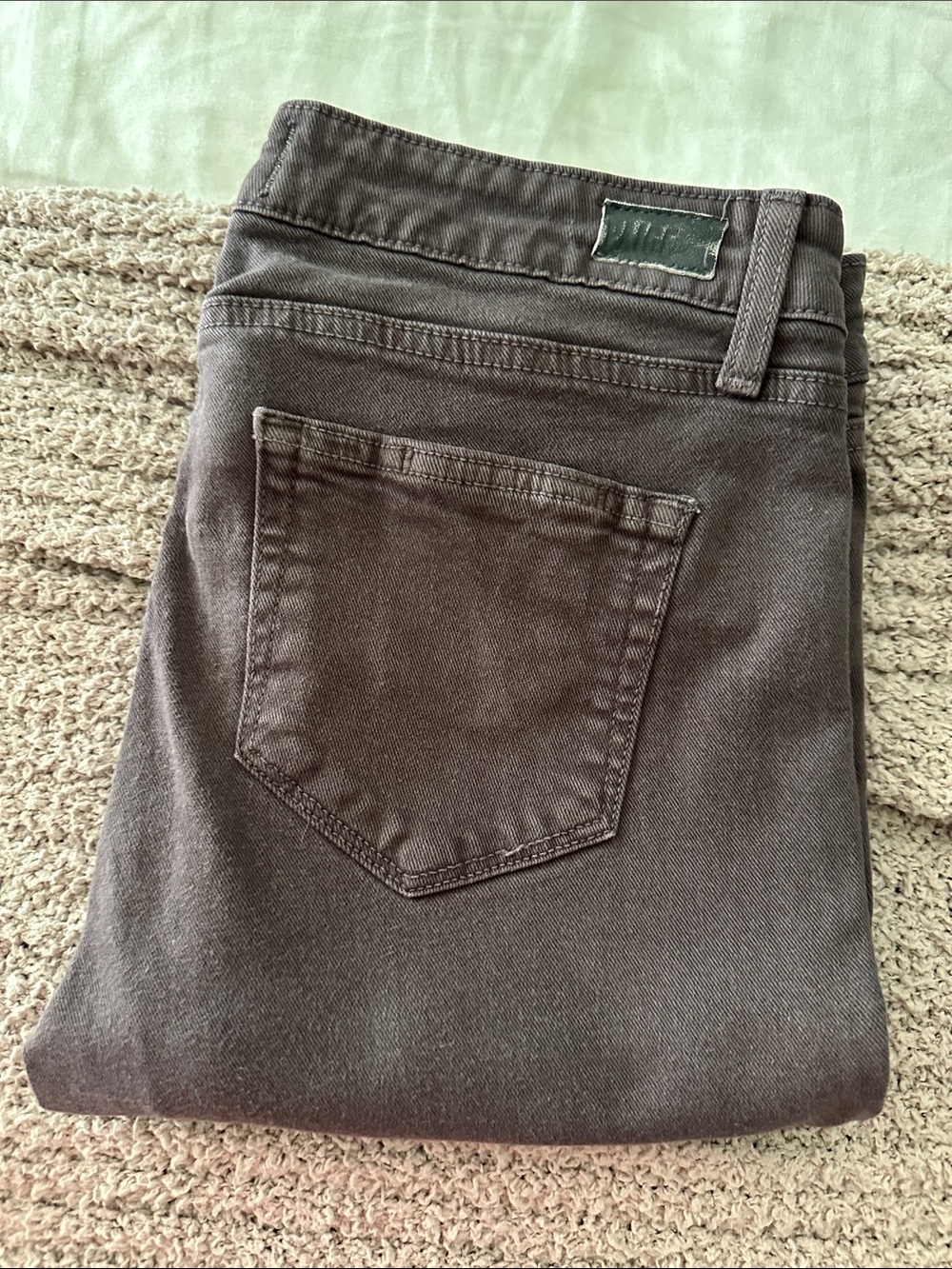 PAIGE Women's Skyline Skinny Ankle Jeans in Dark Gray